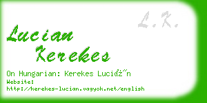 lucian kerekes business card